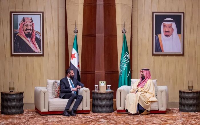 الشرع يلتقي بولي عهد السعودية في الرياض