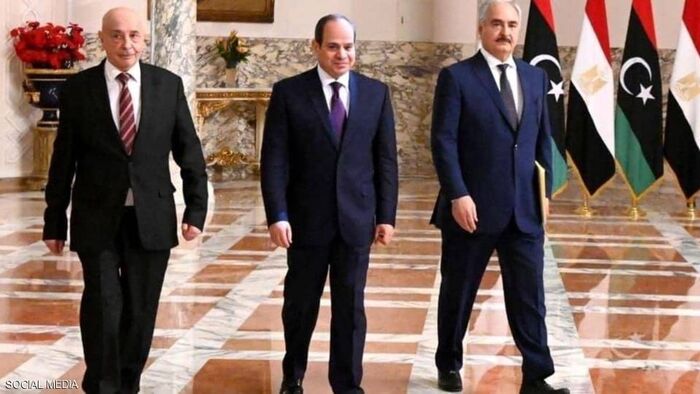السيسي يلتقي صالح وحفتر لبحث الأزمة الليبية