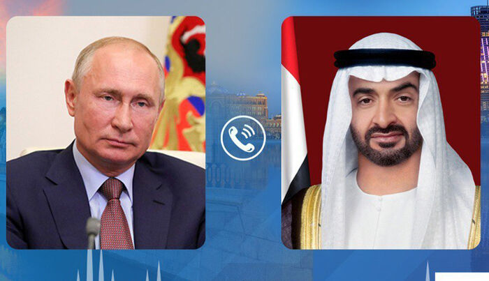 ولي عهد أبوظبي وبوتين يبحثان التطورات بأوكرانيا واستقرار سوق الطاقة